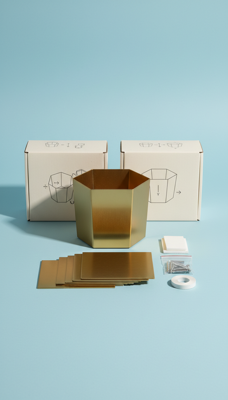 Brushed gold planter DIY kit